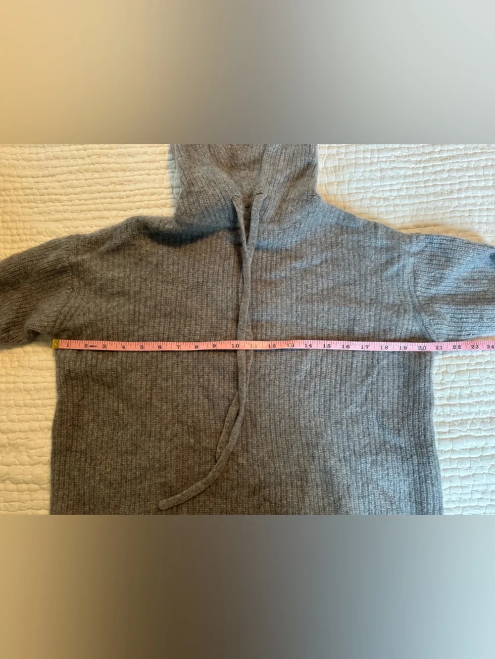 Quince Mongolian Cashmere Fisherman Pullover Hoodie 🩶 SIZE S